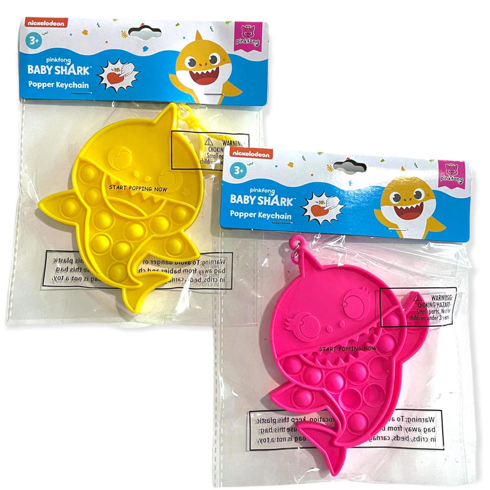 Baby Shark Popper Fidget Keychain Toy Set